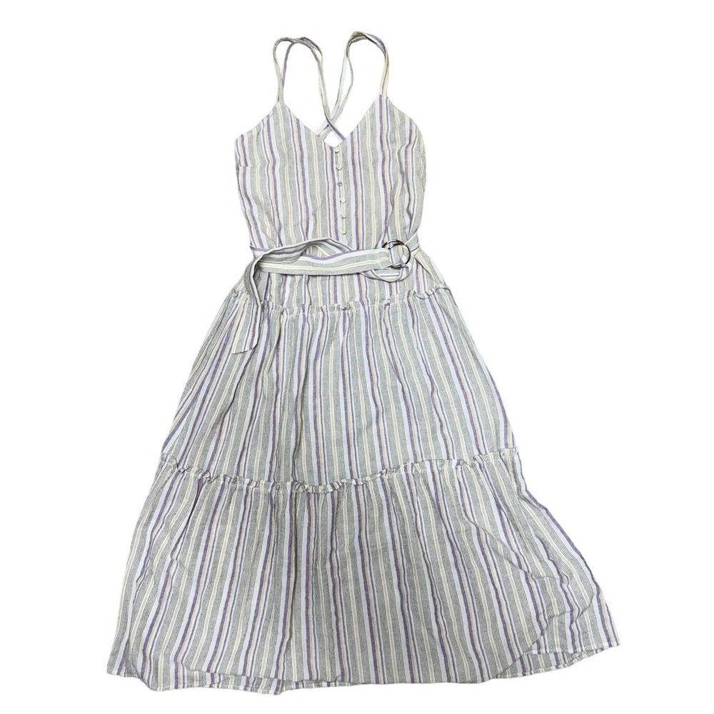 FRNCH Elise‎ Tiered Woven Maxi Dress Crème Women's Size Small